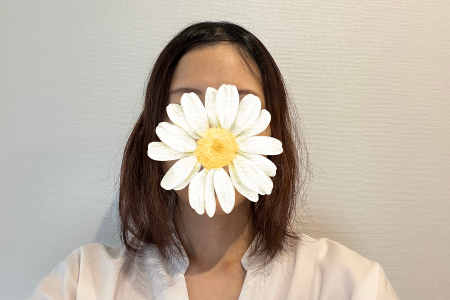 抗がん剤投与開始後８週間たった頭頂部のイメージ画像